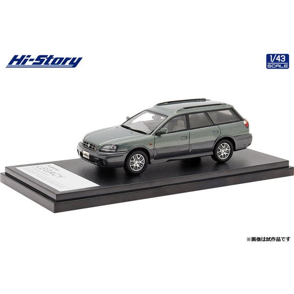 [Back-order] Hi-Story HS349GR 1:43 SUBARU LEGACY Lancaster 6 2001 Mist Green Opal/Ash Gray Metallic Resin