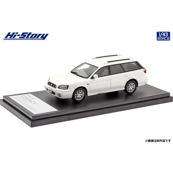 [Back-order] Hi-Story HS349WH 1:43 SUBARU LEGACY Lancaster 6 2001 Premium White Pearl Mica Resin