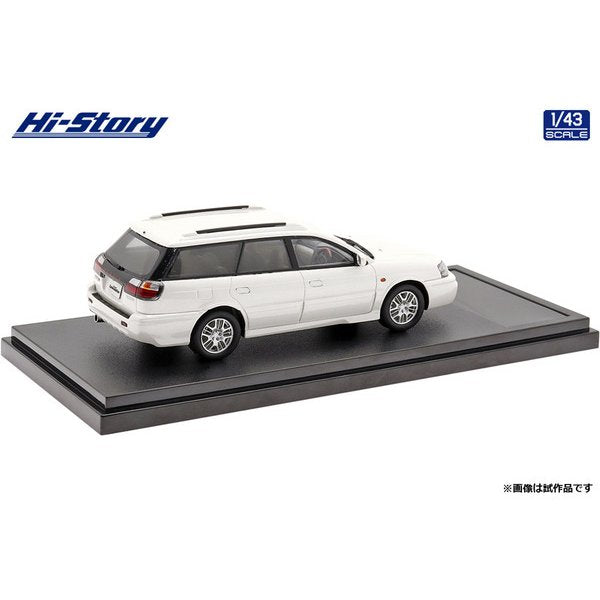 [Back-order] Hi-Story HS349WH 1:43 SUBARU LEGACY Lancaster 6 2001 Premium White Pearl Mica Resin