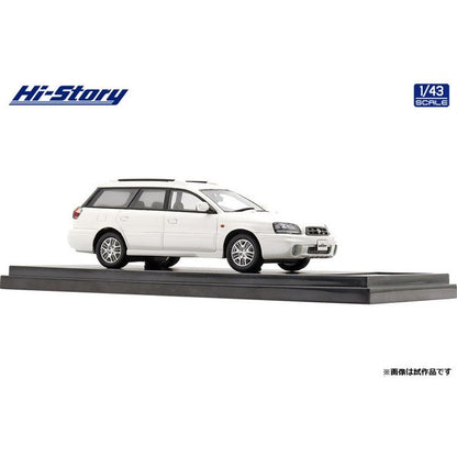 [Back-order] Hi-Story HS349WH 1:43 SUBARU LEGACY Lancaster 6 2001 Premium White Pearl Mica Resin