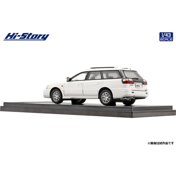 [Back-order] Hi-Story HS349WH 1:43 SUBARU LEGACY Lancaster 6 2001 Premium White Pearl Mica Resin