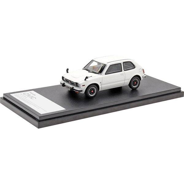 [Back-order] Hi-Story HS344WH 1:43 Honda CIVIC RS 1974 White Resin