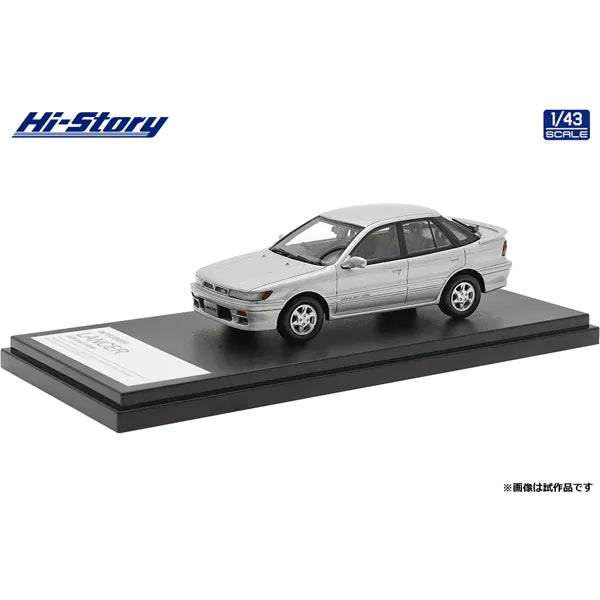 [Back-order] Hi-story HS372SL 1:43 MITSUBISHI LANCER GSR 4WD 1988 Grace Silver Resin