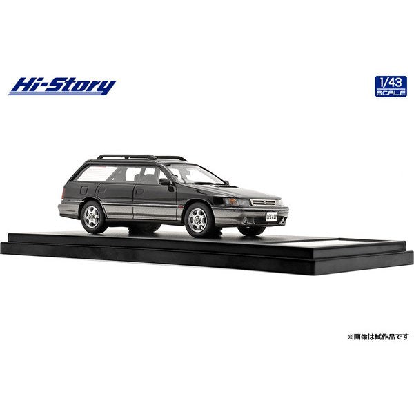 [Back-order] Hi-Story HS343BK 1:43 SUBARU LEGACY Touring Wagon GT 1992 Black Mica/Mist Light Gray Metallic Resin