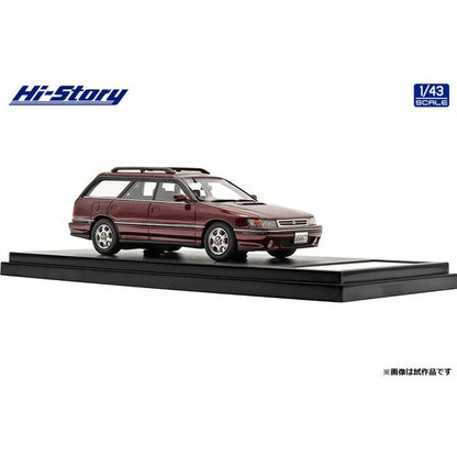 [Back-order] Hi-Story HS343RE 1:43 SUBARU LEGACY Touring Wagon GT 1992 Dark Red Mica Resin