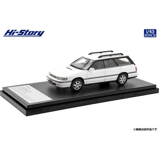 [Back-order] Hi-Story HS343WH 1:43 SUBARU LEGACY Touring Wagon GT 1992 Feather White Resin