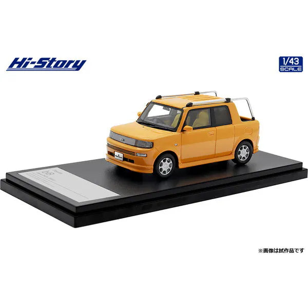 [ Back-order ] Hi-Story HS430YE 1:43 Toyota bB Open Deck 2001 Yellow resin model car