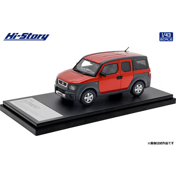 [ Back-order ] Hi-Story HS434OR 1:43 Honda ELEMENT 2003 Sunset Orange Pearl resin model car