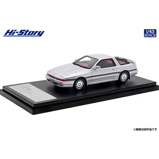 [ Back-order ] Hi-Story HS441SL 1:43 Toyota Supra 3.0GT Turbo Limited 1987 Amethyst Silver Metallic resin model car