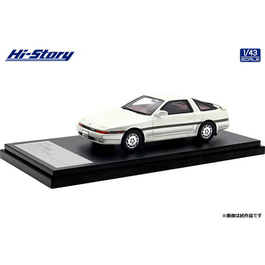 [ Back-order ] Hi-Story HS441PW 1:43 Toyota Supra 3.0GT Turbo Limited 1987 White Pearl Mica resin model car