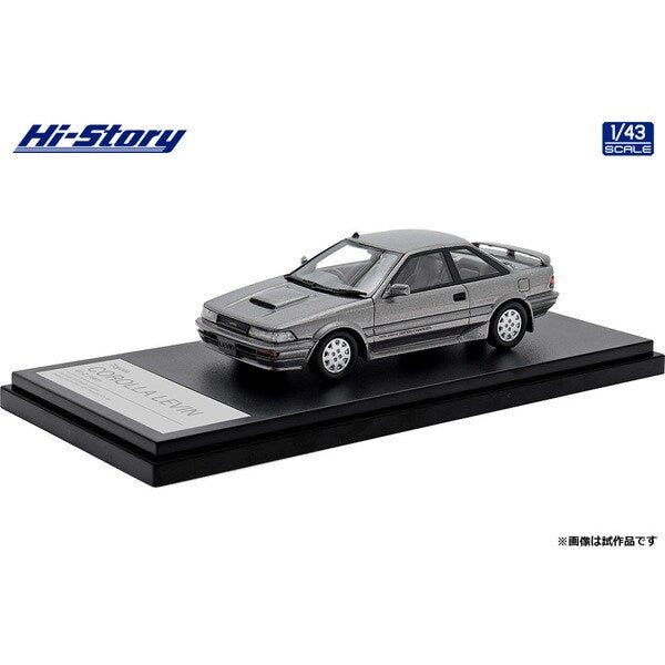 [ Back-order ] Hi-Story HS447GY 1:43 Toyota Corolla Levin GT-Z 1987 Gray Metallic resin model car