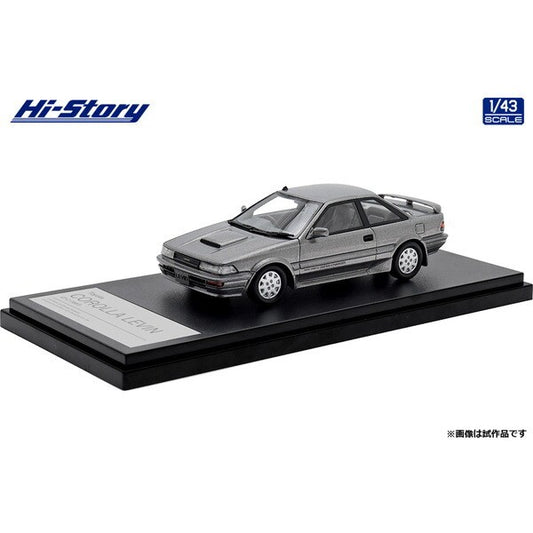 [ Back-order ] Hi-Story HS447GY 1:43 Toyota Corolla Levin GT-Z 1987 Gray Metallic resin model car