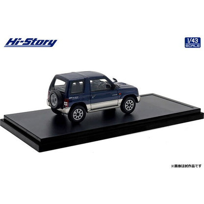 [ Back-order ] Hi-Story HS459BL 1:43 MITSUBISHI PAJERO MINI VR-II 1994 Mariana Blue Symphonic Silver resin model car