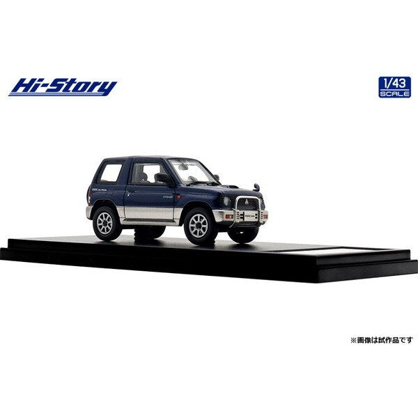[ Back-order ] Hi-Story HS459BL 1:43 MITSUBISHI PAJERO MINI VR-II 1994 Mariana Blue Symphonic Silver resin model car