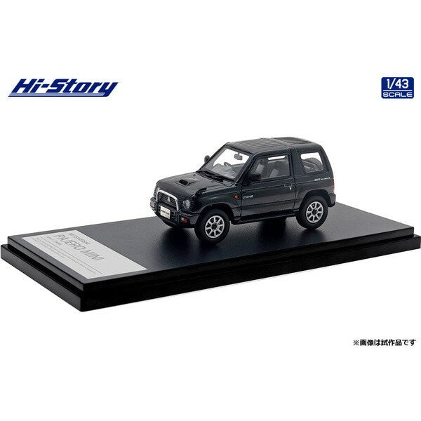 [ Back-order ] Hi-Story HS459GY 1:43 MITSUBISHI PAJERO MINI VR-II 1994 Gravy Charcoal resin model car