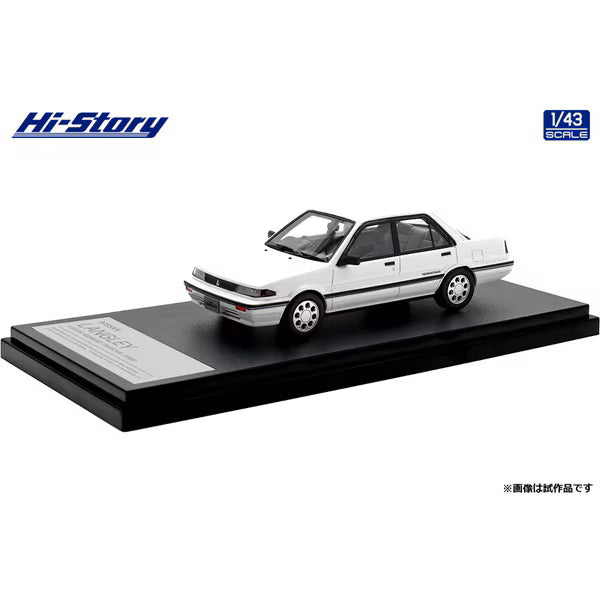 [ Back-order ] Hi-Story HS468WH 1:43 Nissan Langley 4-Door Sedan GT Twincam 1988 Crystal White resin model car