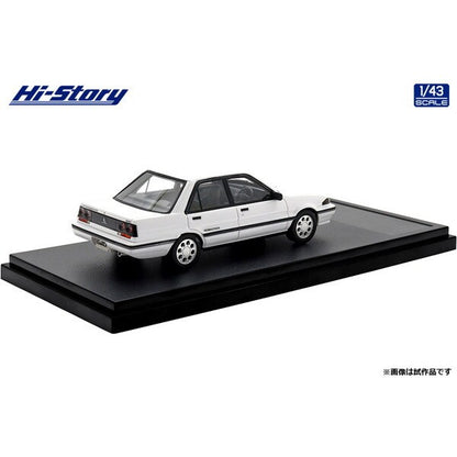 [ Back-order ] Hi-Story HS468WH 1:43 Nissan Langley 4-Door Sedan GT Twincam 1988 Crystal White resin model car