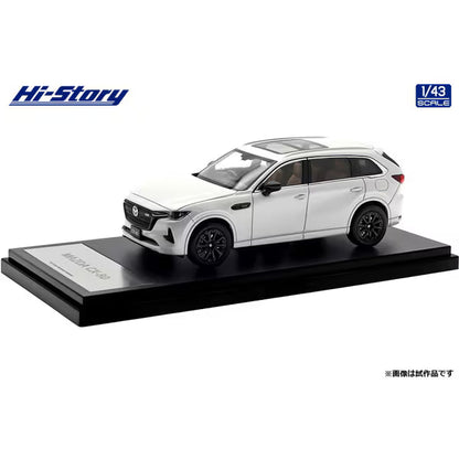 [ Back-order ] Hi-Story HS494WH 1:43 MAZDA CX-80 2024 Rhodium White Premium Metallic Diecast model car