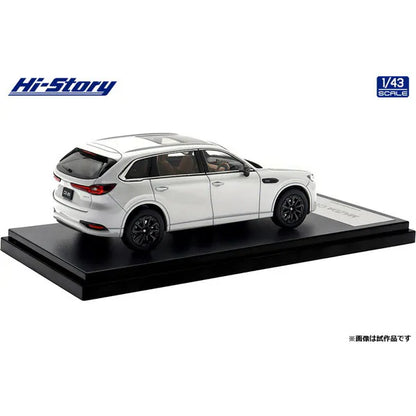 [ Back-order ] Hi-Story HS494WH 1:43 MAZDA CX-80 2024 Rhodium White Premium Metallic Diecast model car