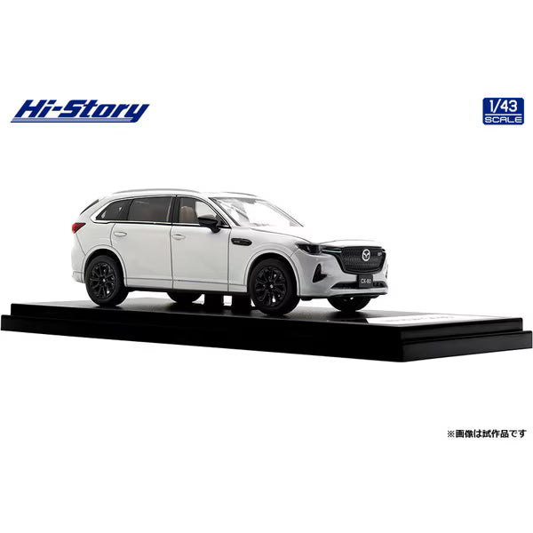 [ Back-order ] Hi-Story HS494WH 1:43 MAZDA CX-80 2024 Rhodium White Premium Metallic Diecast model car