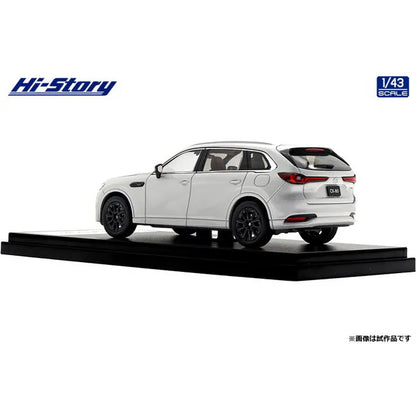 [ Back-order ] Hi-Story HS494WH 1:43 MAZDA CX-80 2024 Rhodium White Premium Metallic Diecast model car