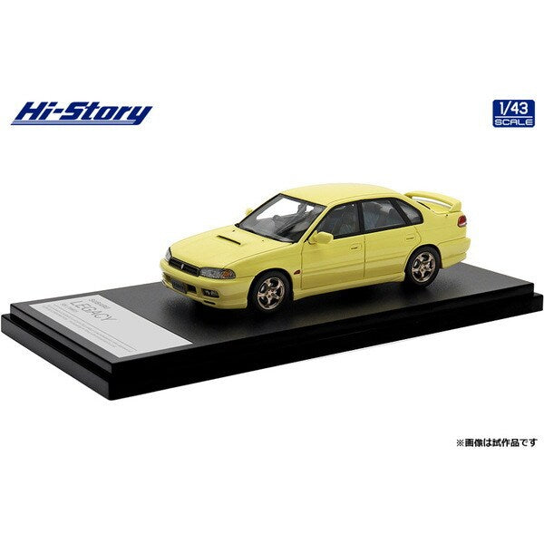[ Back-order ] Hi-Story HS499YE 1:43 SUBARU LEGACY RS 1997 Cashmere Yellow resin model car