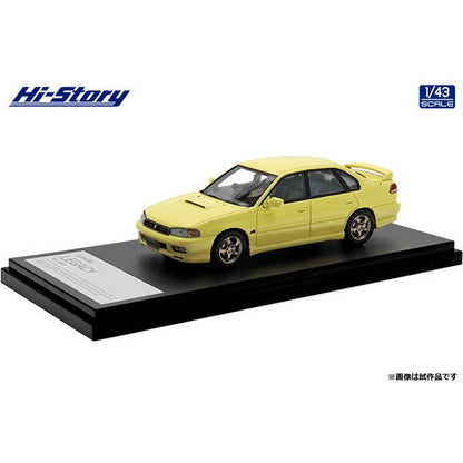 [ Back-order ] Hi-Story HS499YE 1:43 SUBARU LEGACY RS 1997 Cashmere Yellow resin model car