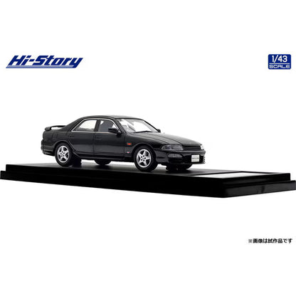 [ Back-order ] Hi-Story HS477BK 1:43 Nissan Skyline 4-Door Sedan GTS25t Type M spec II 1996 Black resin model car
