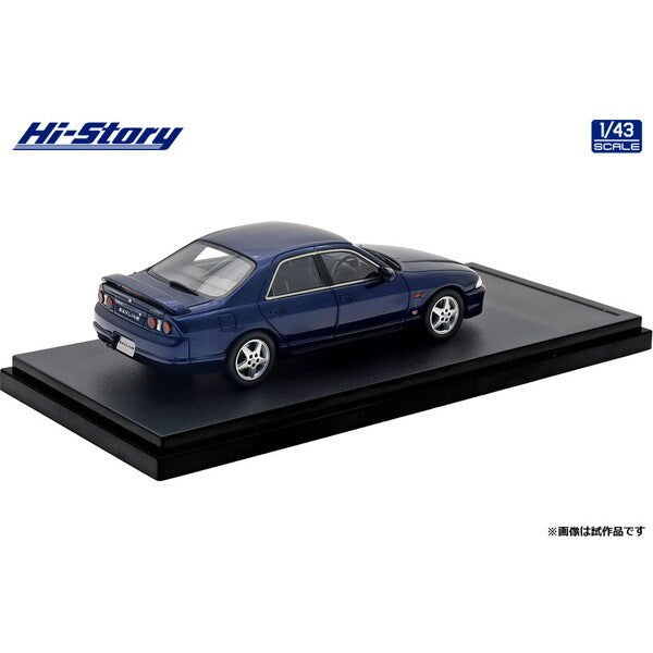 [ Back-order ] Hi-Story HS477BL 1:43 Nissan Skyline 4-Door Sedan GTS25t Type M spec II 1996 Deep Marine Blue resin model car