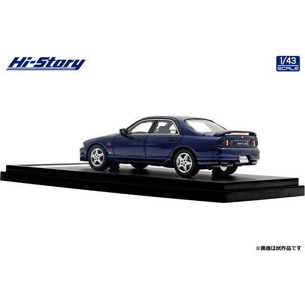 [ Back-order ] Hi-Story HS477BL 1:43 Nissan Skyline 4-Door Sedan GTS25t Type M spec II 1996 Deep Marine Blue resin model car