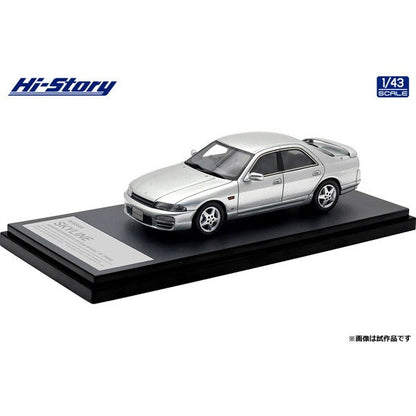 [ Back-order ] Hi-Story HS477SL 1:43 Nissan Skyline 4-Door Sedan GTS25t Type M spec II 1996 Sonic Silver resin model car