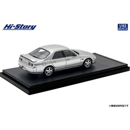 [ Back-order ] Hi-Story HS477SL 1:43 Nissan Skyline 4-Door Sedan GTS25t Type M spec II 1996 Sonic Silver resin model car