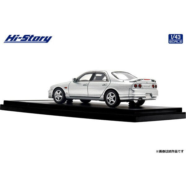 [ Back-order ] Hi-Story HS477SL 1:43 Nissan Skyline 4-Door Sedan GTS25t Type M spec II 1996 Sonic Silver resin model car