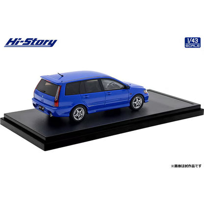 [ Back-order ] Hi-Story HS505BL 1:43 MITSUBISHI LANCER CEDIA WAGON Ralliart Edition 2001 French Blue resin model car