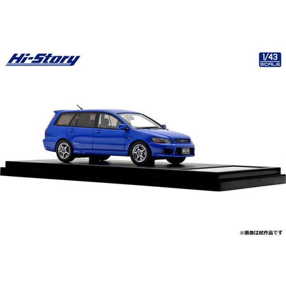 [ Back-order ] Hi-Story HS505BL 1:43 MITSUBISHI LANCER CEDIA WAGON Ralliart Edition 2001 French Blue resin model car