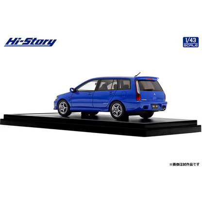[ Back-order ] Hi-Story HS505BL 1:43 MITSUBISHI LANCER CEDIA WAGON Ralliart Edition 2001 French Blue resin model car