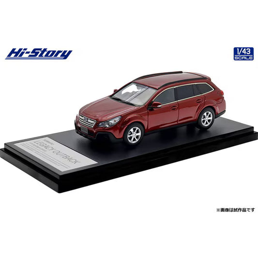 [ Back-order ] Hi-Story HS512RE 1:43 SUBARU SUBARU LEGACY OUTBACK 2.5i EyeSight 2012 Venetian Red Pearl resin model car