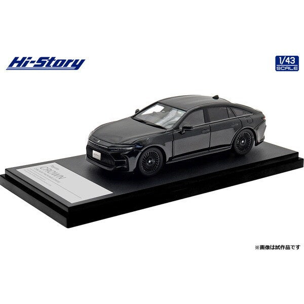 [ Back-order ] Hi-Story HS525BK 1:43 Toyota Crown Z Black Package 2024 Precious Black Pearl resin model car