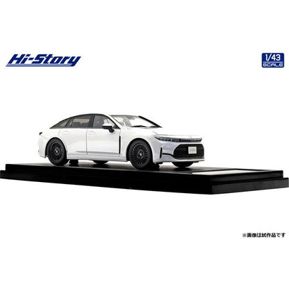 [ Back-order ] Hi-Story HS525WH 1:43 Toyota Crown Z Black Package 2024 Precious White Pearl resin model car