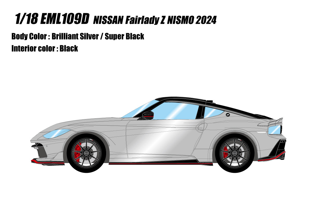 [ Back-order ] Make up EIDOLON EML109D 1/18 NISSAN Fairlady Z NISMO 2024 Brilliant Silver / Super Black Silver