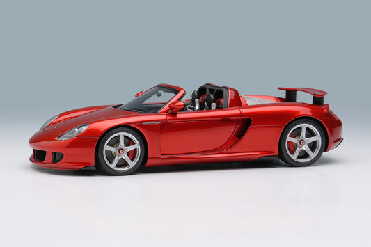 [ Back-order ] Make up EIDOLON EM567D 1:43 Porsche Carrera GT 2004 Rear wing up Candy Red