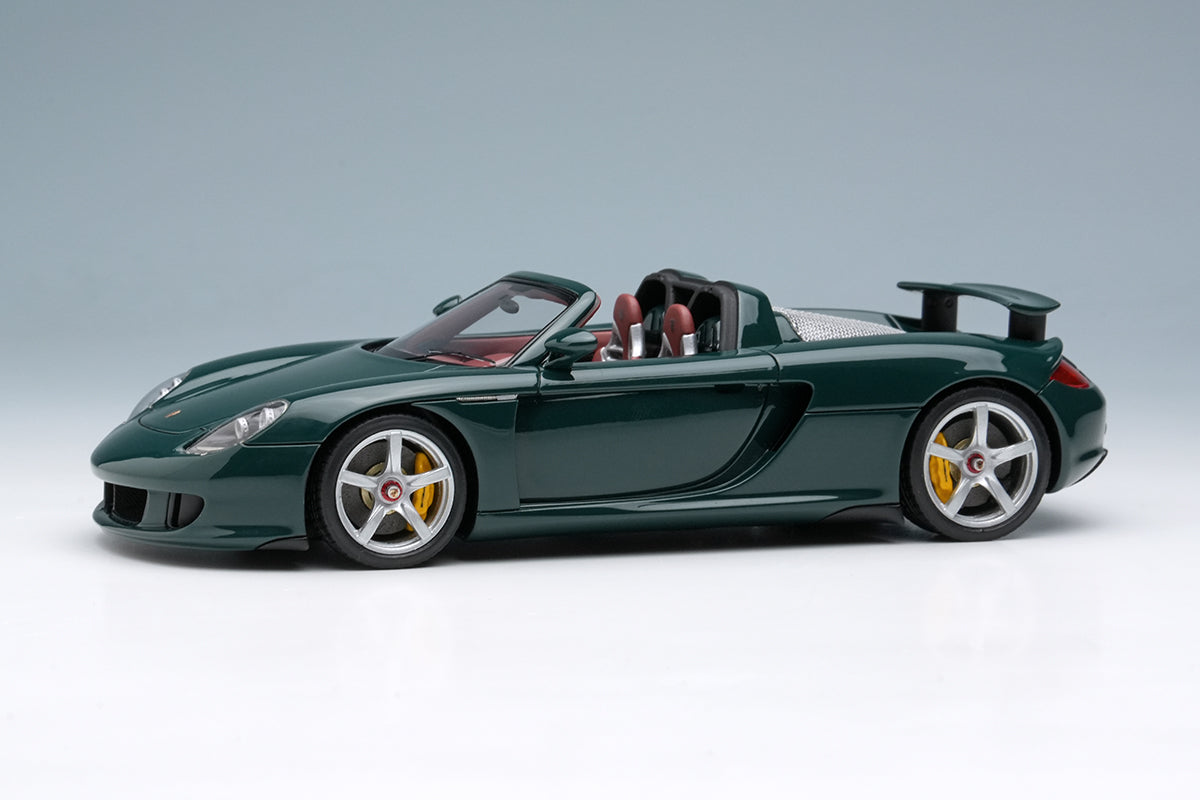 [ Back-order ] Make Up EIDOLON EM567E 1:43 Porsche Carrera GT 2004 Rear wing up British Racing Green