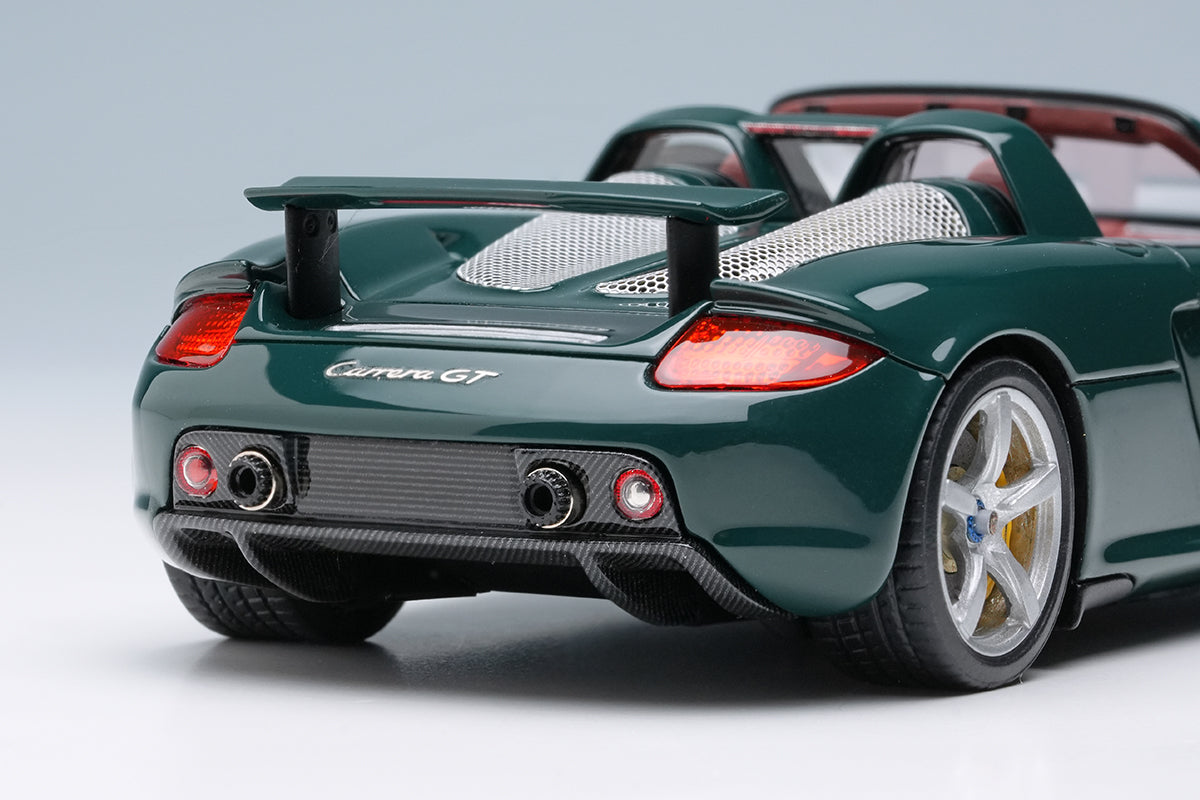 [ Back-order ] Make Up EIDOLON EM567E 1:43 Porsche Carrera GT 2004 Rear wing up British Racing Green