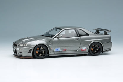 [ Back-order ] Make Up EIDOLON EM422A 1:43 NISSAN SKYLINE GT-R (NISMO BNR34 CRS Version) 2011 Gray