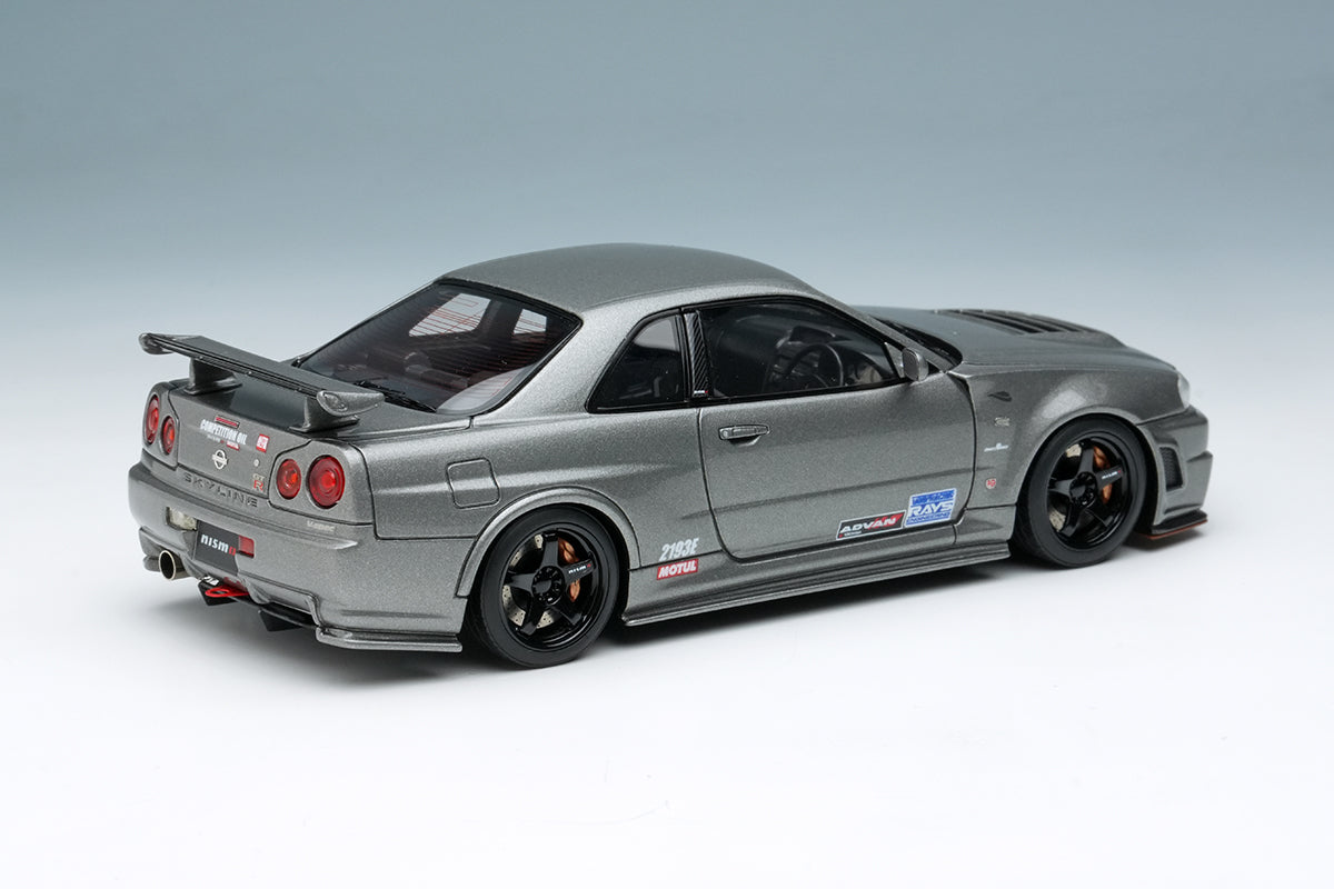 [ Back-order ] Make Up EIDOLON EM422A 1:43 NISSAN SKYLINE GT-R (NISMO BNR34 CRS Version) 2011 Gray