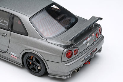 [ Back-order ] Make Up EIDOLON EM422A 1:43 NISSAN SKYLINE GT-R (NISMO BNR34 CRS Version) 2011 Gray