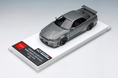 [ Back-order ] Make Up EIDOLON EM422A 1:43 NISSAN SKYLINE GT-R (NISMO BNR34 CRS Version) 2011 Gray