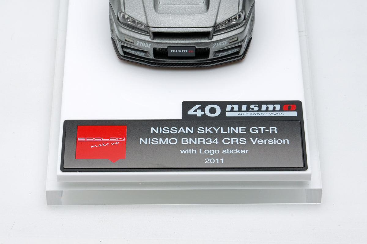 [ Back-order ] Make Up EIDOLON EM422A 1:43 NISSAN SKYLINE GT-R (NISMO BNR34 CRS Version) 2011 Gray