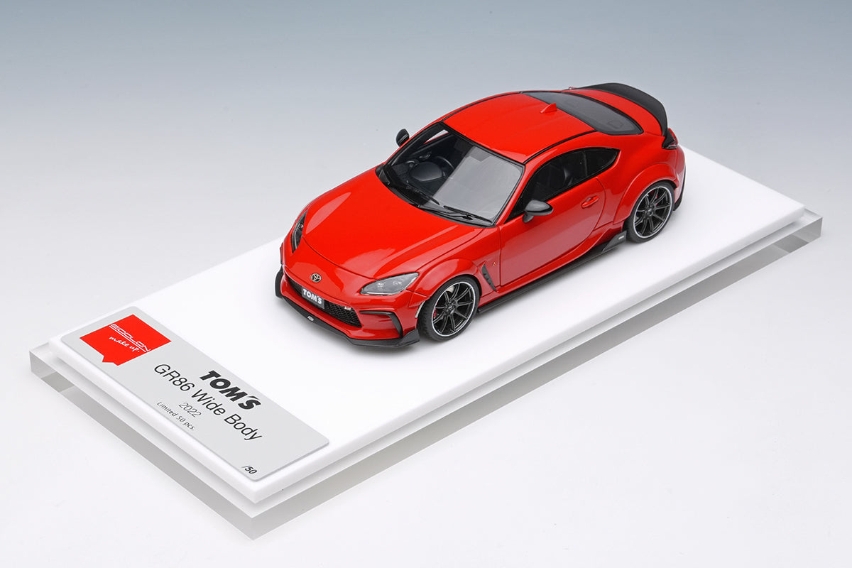 [ Back-order ] Make Up EIDOLON EM725F 1:43 TOM'S GR86 Wide Body 2022 Spark Red
