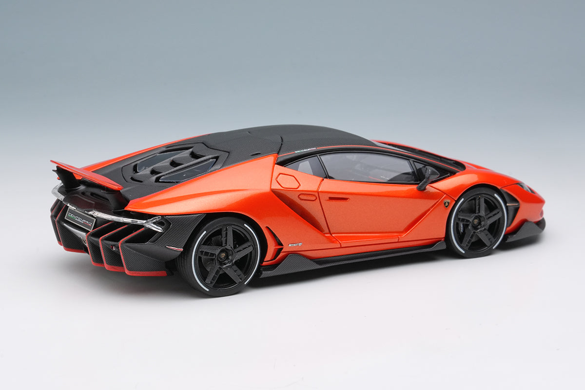 [ Back-order ] Make Up EIDOLON EM780E 1:43 Lamborghini Centenario LP770-4 2016 Rear Wing up Orange